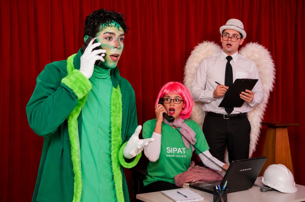 Palestra teatralizada para público corporativo